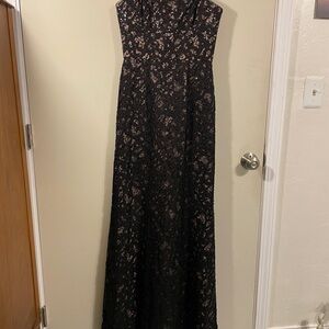 BCBGMaxAzria Black Lace Maxi Dress